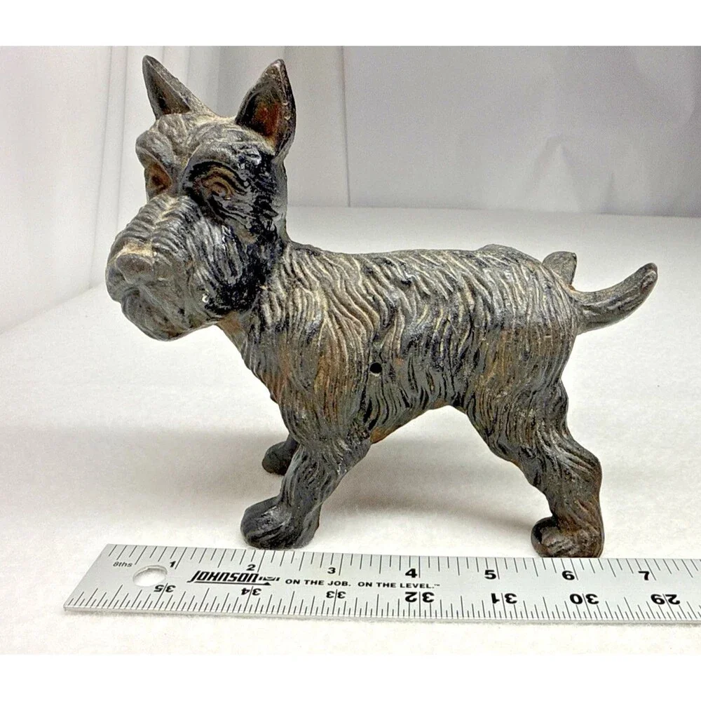 Cast Iron Scottish Terrier Doorstop Scottie Dog Door Stop Heavy Black Vintage